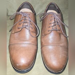 Apex  Lexington Cap Toe Leather Oxford Comfort Mens Shoes Size 11 Wide